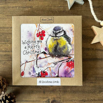 Alex Clark - Christmas Card Box - Blue Tit 