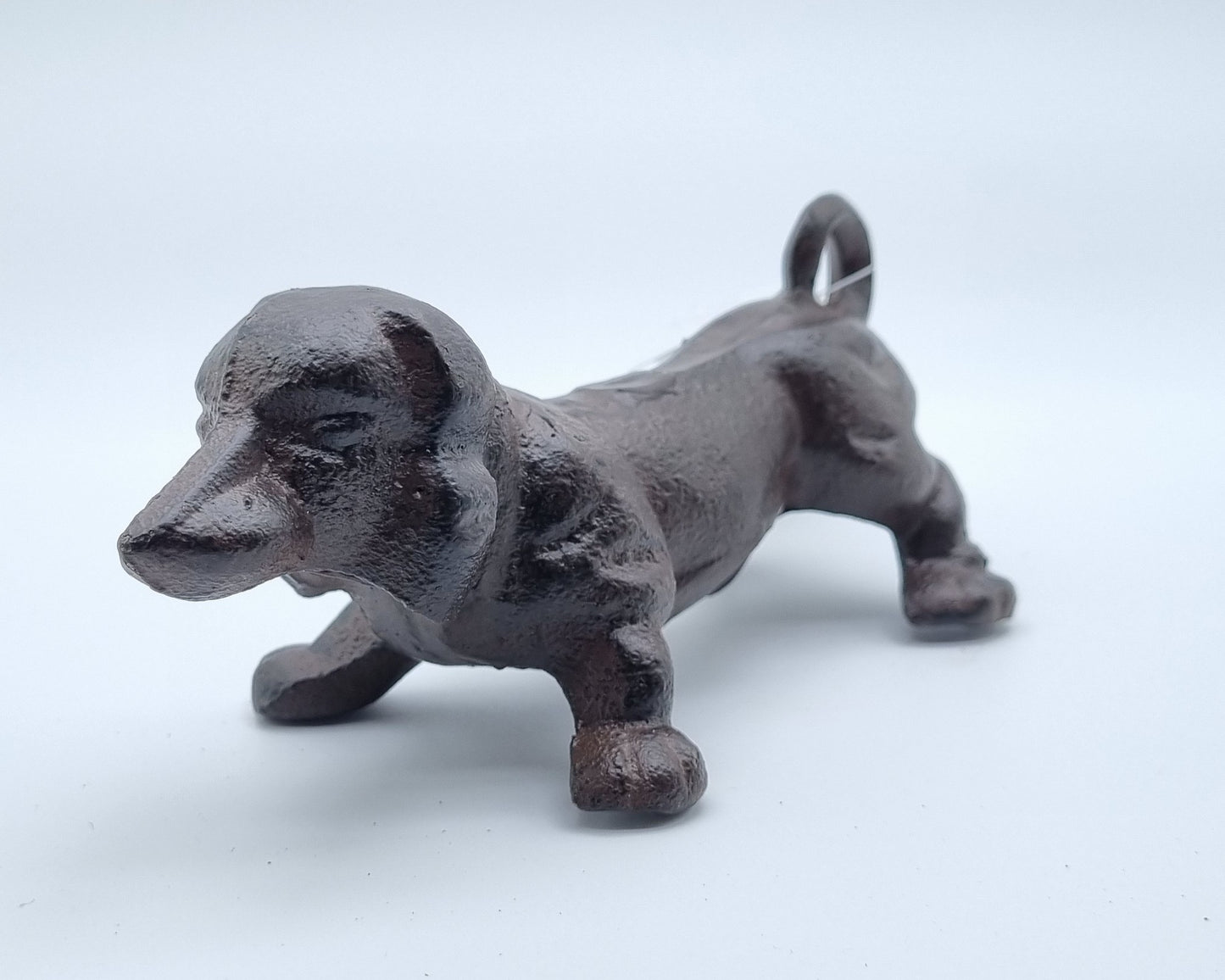 Gietijzer beeld van Teckel - staand breed