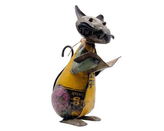 Beeld van lezende kat