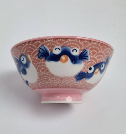 Ceramic bowl - Japanese style - Set of 4 bowls - Bird