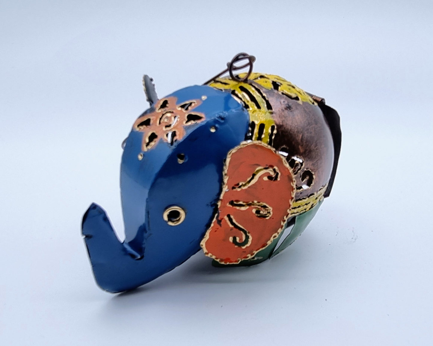 Metalen waxine houder - Olifant