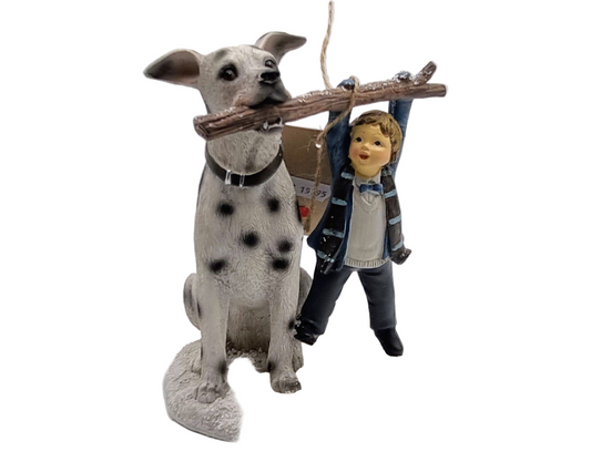 Fantasie beeld : hond met spelend kind