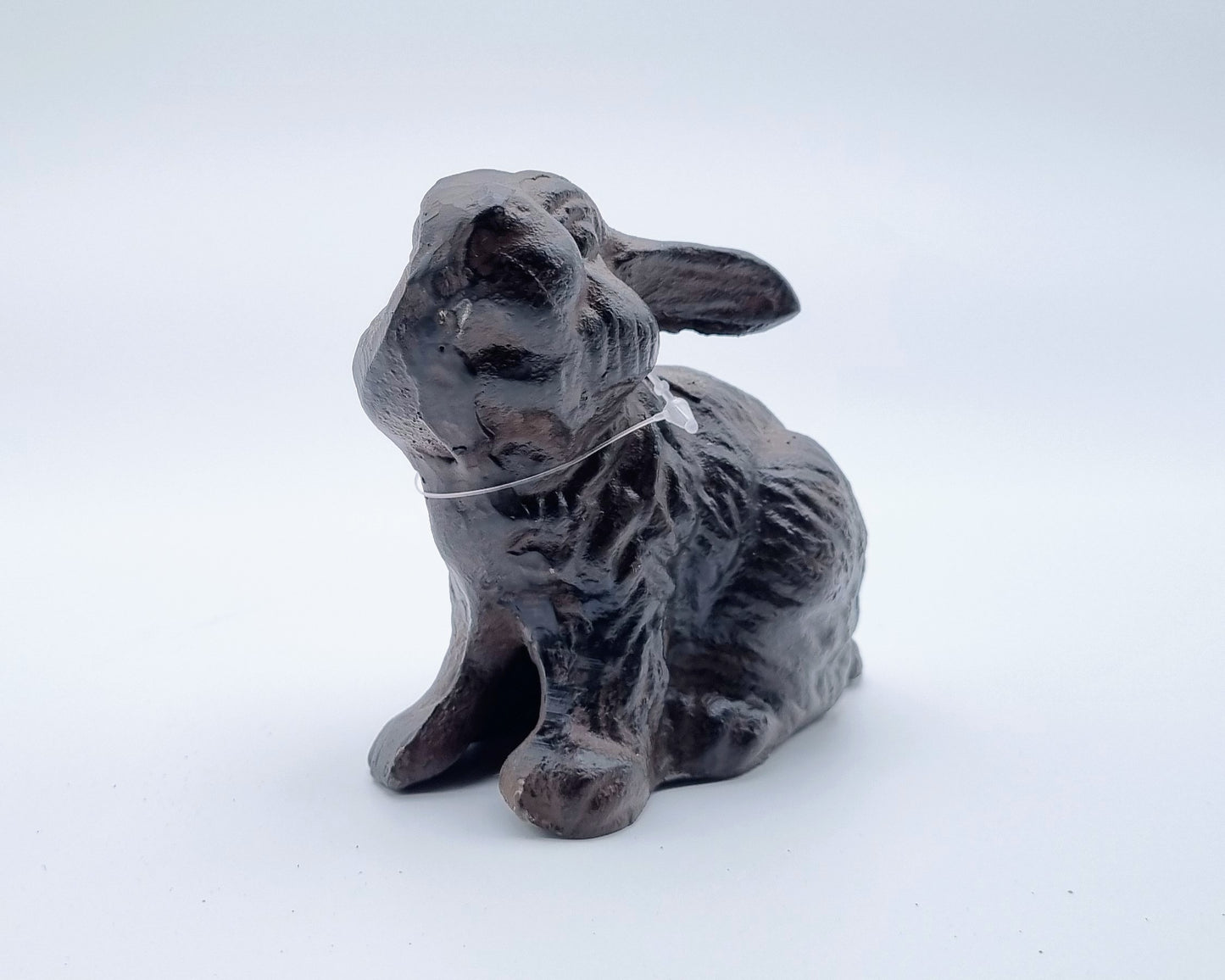 Gietijzer konijntje  bruin - zittend