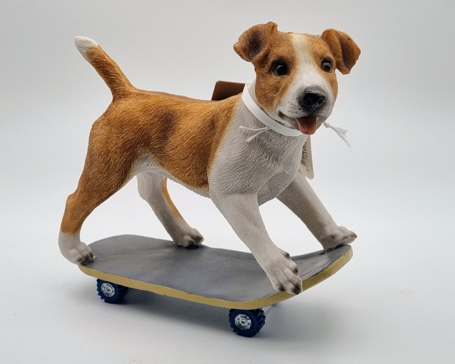 Jack Russell Terrier op skateboard