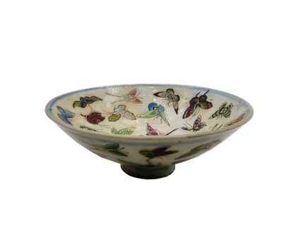 Asian bowl with butterflies; large size