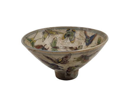 Asian bowl with butterflies