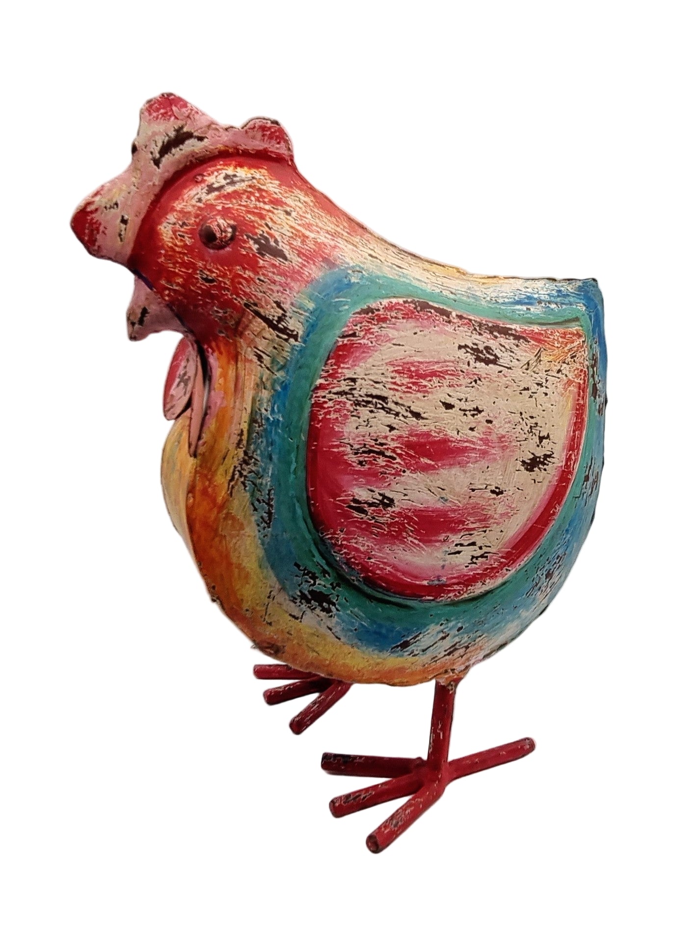 Kleurrijke Kip - metalen uitvoering
