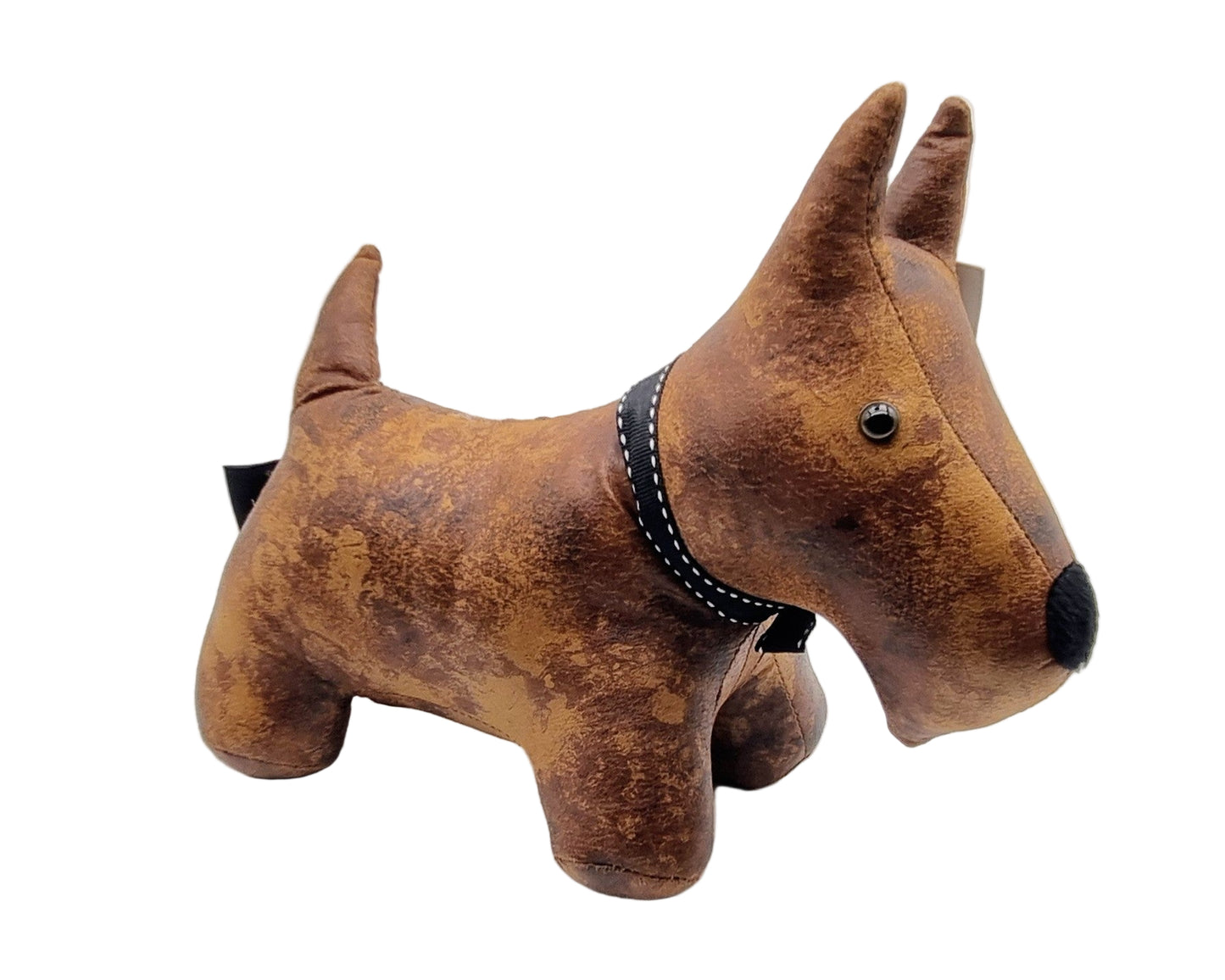 Leren deurstopper - hond - Terrier