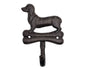 Gietijzeren kapstokhouder met hond/Teckel/Dachshund