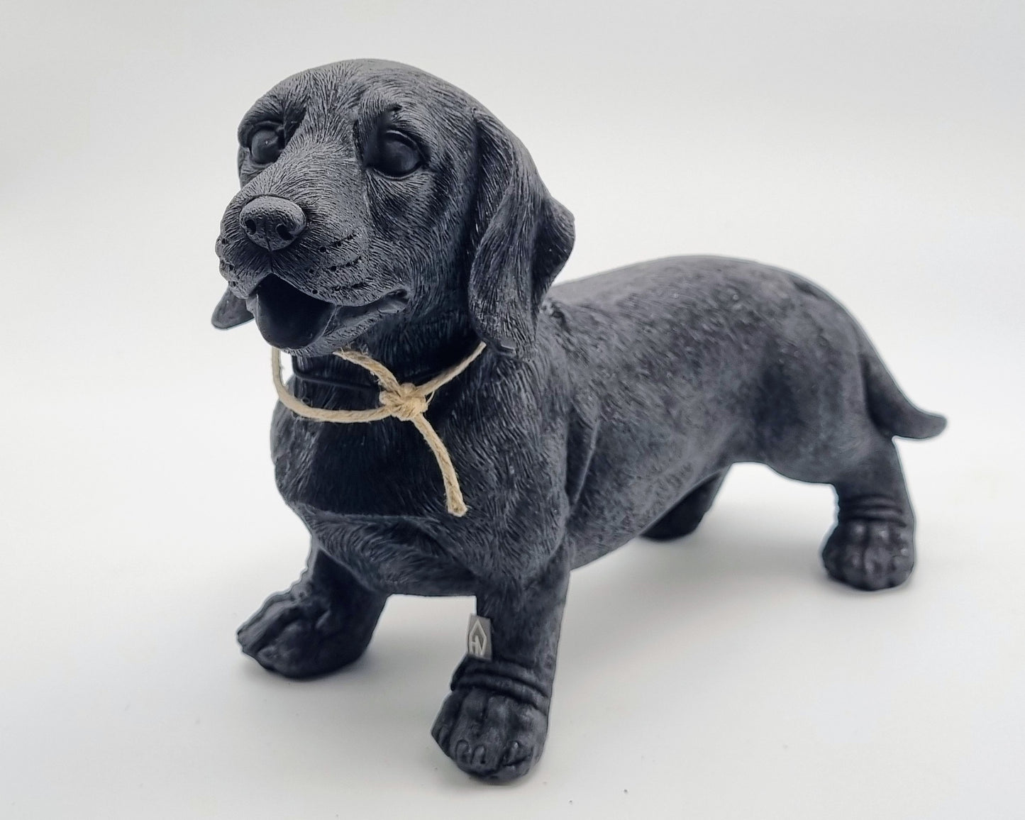 Teckel beeld in het zwart