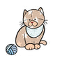 Vierkante kaart - Patchwork Kat