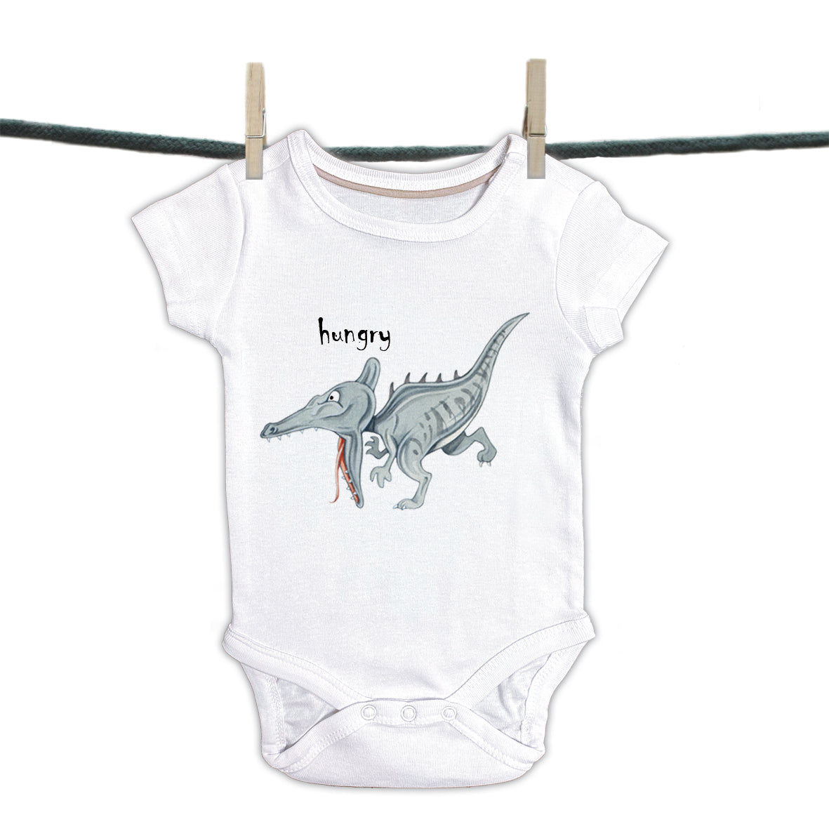 Babyromper  Dino - "Hungry"