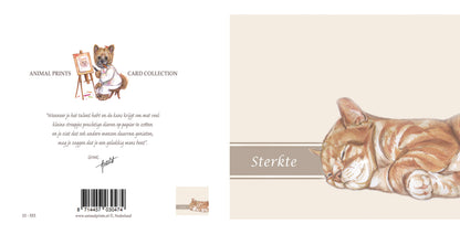 Quadratische Karte - Beileidskarte Katze