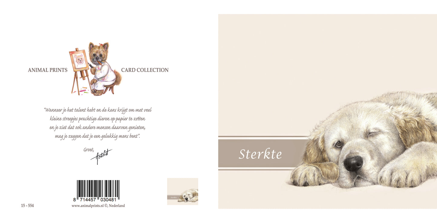 Quadratische Karte - Beileidskarte Hund