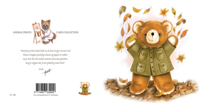 Quadratische Karte - Bärenkollektion - Herbst