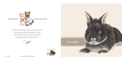 Quadratische Karte - Beileidskarte Hase