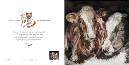 Vierkante kaart - Twee koeien - Kalverliefde (Koeien print)