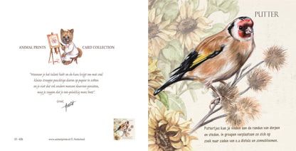 Vierkante kaart - Putter (vogel print)