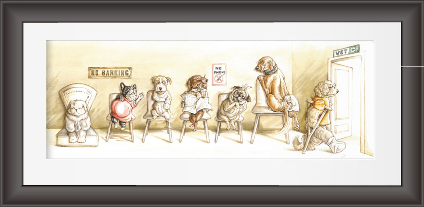 Reproduktion "Im Wartezimmer beim Tierarzt".
