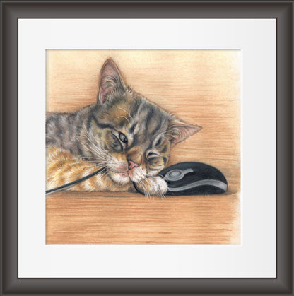 Reproduktion "Katze mit Maus".