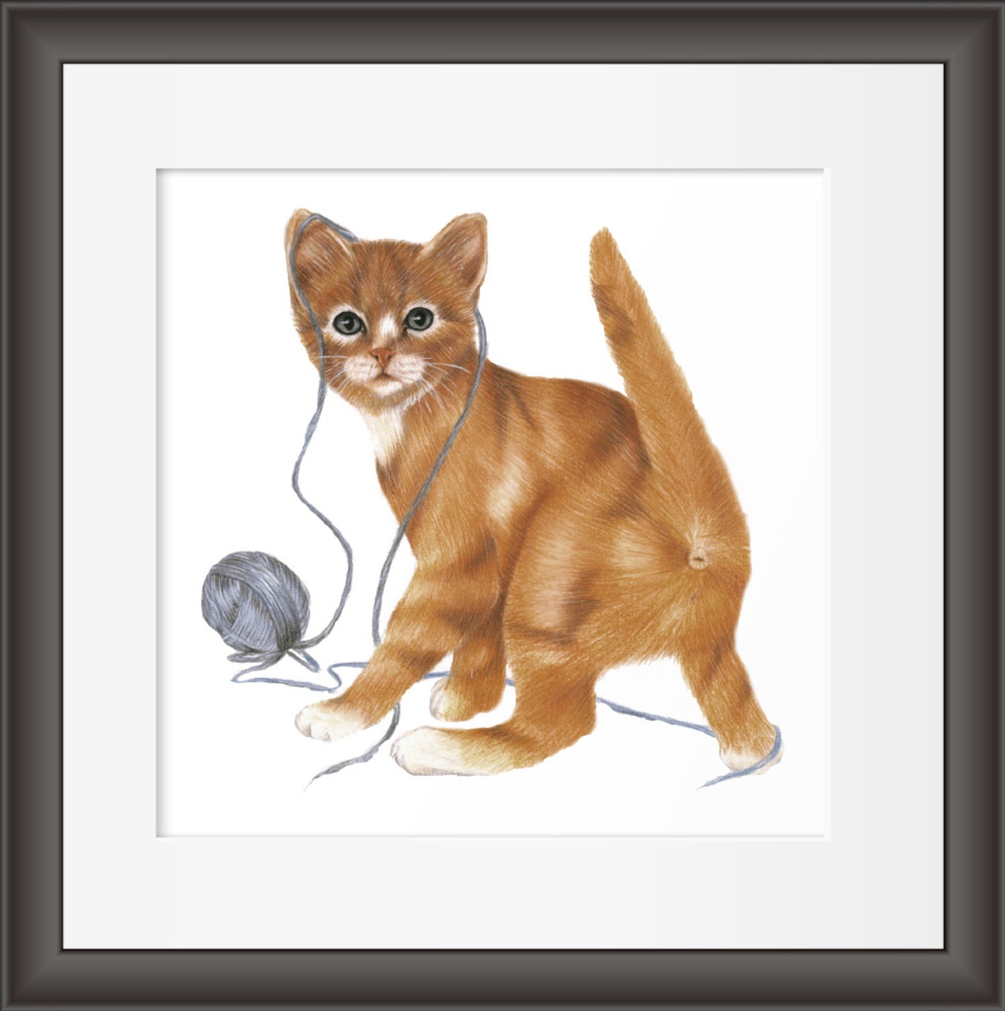 Reproduktion "Katze mit Wolle".