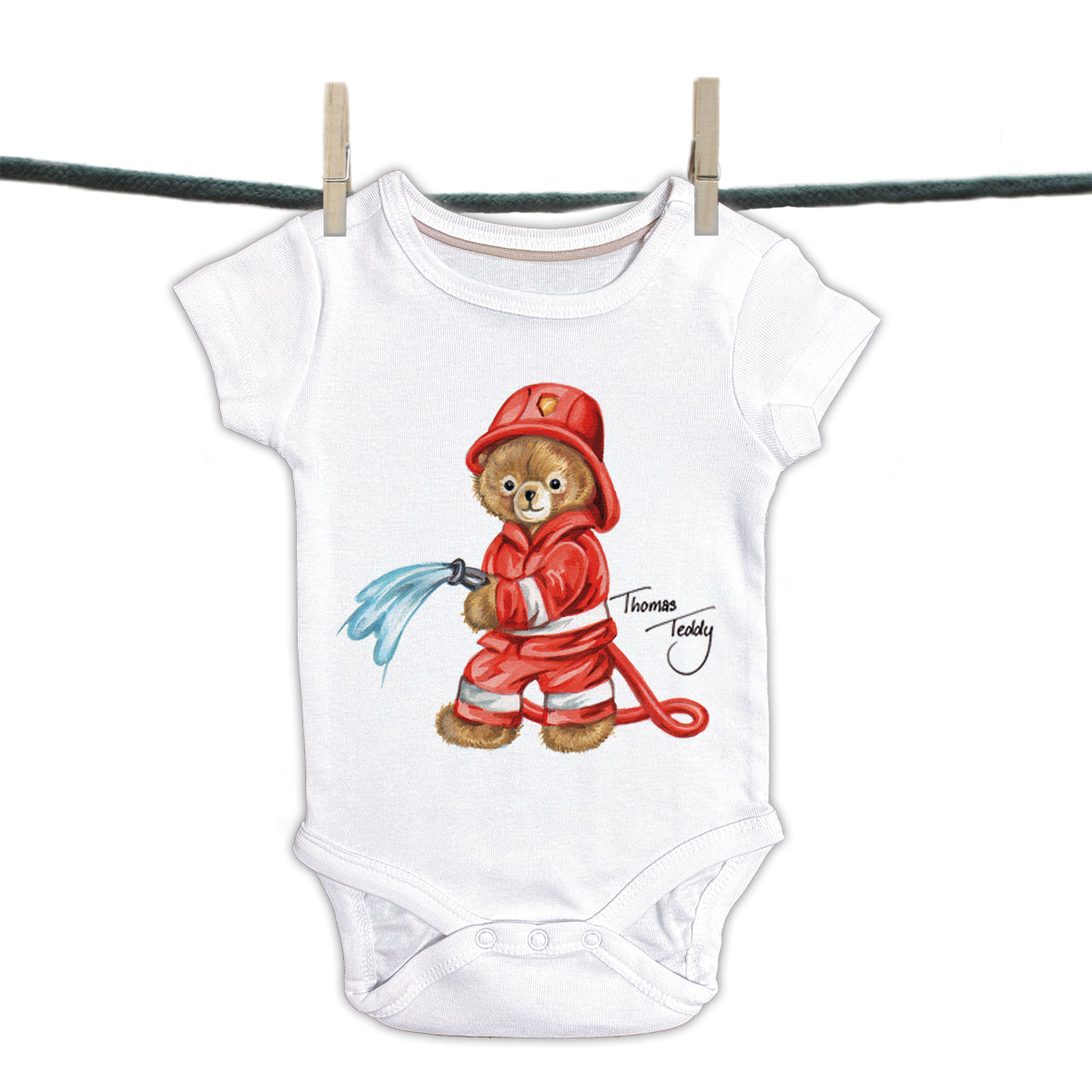 Babyromper Thomas Teddy collectie - Brandweer Beer