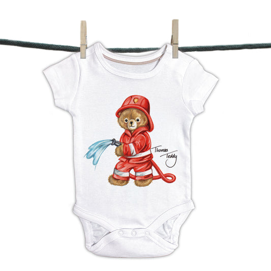Babyromper Thomas Teddy collectie - Brandweer Beer