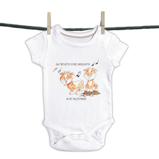 Babyromper  Kinderliedjes - "Zag 2 Geiten,,....."